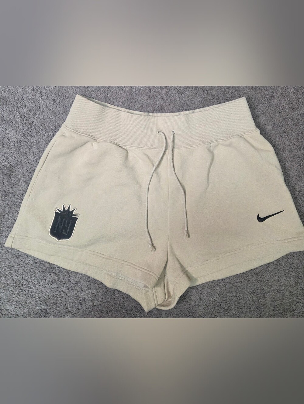 Nike Cream Drawstring Athletic Shorts